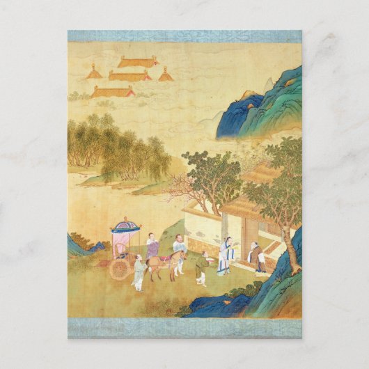 文壇の巨匠を歓迎する皇帝のウーのチタニウム ポストカード (正面)