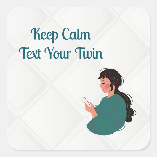 文字あなたの双子 スクエアシール (正面)