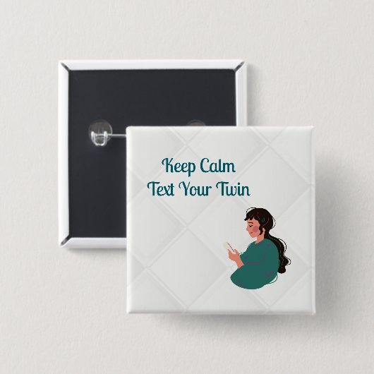 文字あなたの双子 缶バッジ (正面&裏面)