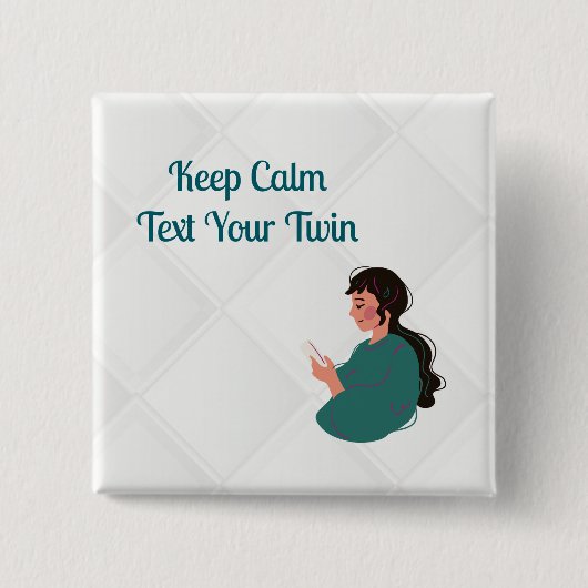 文字あなたの双子 缶バッジ (正面)