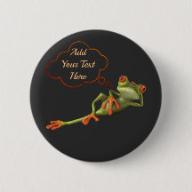 文字おもしろいメッセージまたは引用を伴うカエルの姿勢