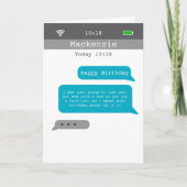 文字おもしろい誕生日ユーモア カード (正面)