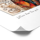 文字から過去-紙プリント ポスター (角)