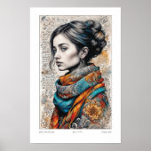 文字から過去-紙プリント ポスター (正面)