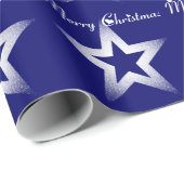 文字が付いているグリッターの星 ラッピングペーパー (ロールコーナー)