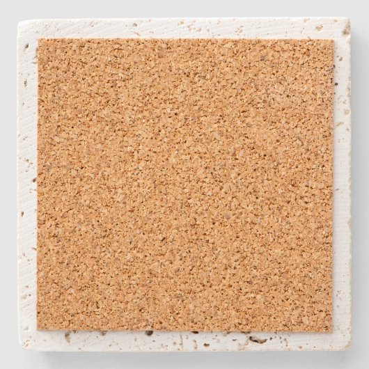 文字が付いているゴールド・トーンの王冠のコースターのTravertine ストーンコースター (裏面)