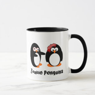 文字が付いているゾンビのペンギンのマグ マグカップ