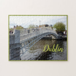 文字が付いているダブリン(半ペニー橋) ジグソーパズル