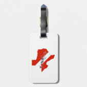 文字が付いているテキサス州のシルエットのダイビングの旗 ラゲッジタグ (裏面縦)