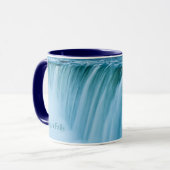 文字が付いているナイアガラ・フォールズ マグカップ (正面左)