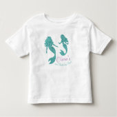 文字が付いている人魚の幼児のTシャツ トドラーTシャツ (正面)
