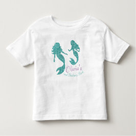 文字が付いている人魚の幼児のTシャツ トドラーTシャツ