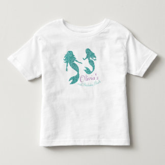 文字が付いている人魚の幼児のTシャツ トドラーTシャツ