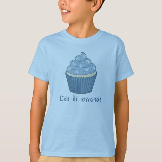 文字が付いている冷ややかなカップケーキ Tシャツ (正面)