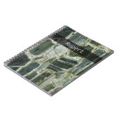 文字が付いている地質学の古い石塀 ノートブック (左側)