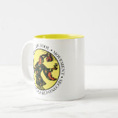 文字が付いている愚か者のマグ ツートーンマグカップ (正面左)