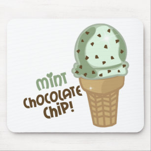 文字が付いている真新しいチョコレートチップス マウスパッド