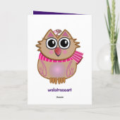 文字が付いている芸術的な花のバースデー・カード カード (裏面)