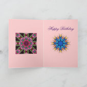 文字が付いている装飾的で抽象的なバースデー・カード カード (内部)