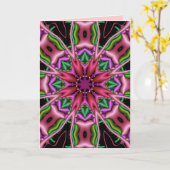 文字が付いている装飾的で抽象的なバースデー・カード カード (黄色い花)