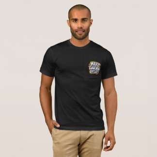 文字が書かれた黒のTシャツ Tシャツ