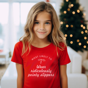 文字が最もクリスマスおもしろいT-S Tシャツ
