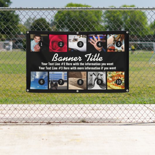 文字とのあなた自身の旗10のイメージを容易に設計して下さい 横断幕 (インサイチュ)