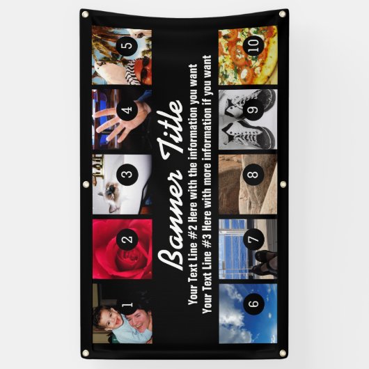 文字とのあなた自身の旗10のイメージを容易に設計して下さい 横断幕 (縦)