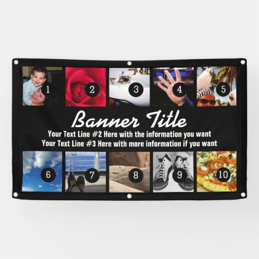 文字とのあなた自身の旗10のイメージを容易に設計して下さい 横断幕 (横)