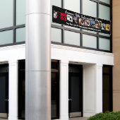 文字とのあなた自身の旗10のイメージを容易に設計して下さい 横断幕 (ビルの外側)