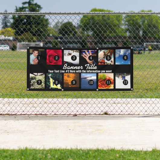 文字とのあなた自身の旗12のイメージを容易に設計して下さい 横断幕 (インサイチュ)