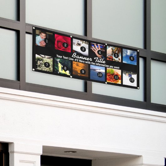 文字とのあなた自身の旗12のイメージを容易に設計して下さい 横断幕 (ビルの外側)