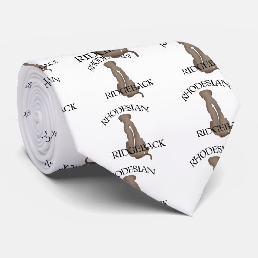 文字との着席のRhodesian Ridgeback ネクタイ (ロール)
