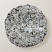 文字との花こう岩の石の白 ラウンドクッション (裏面)