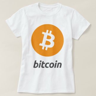 文字とのBitcoinのロゴ Tシャツ