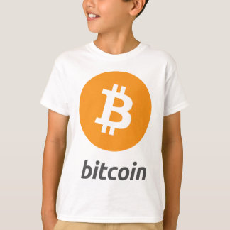 文字とのBitcoinのロゴ Tシャツ