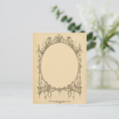 文字とイメージを華美ヴィンテージフレームに追加縁ど, ポストカード (スタンド正面)