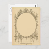 文字とイメージを華美ヴィンテージフレームに追加縁ど, ポストカード (正面/裏面)