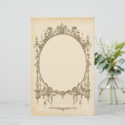 文字とイメージを華美ヴィンテージフレームに追加縁ど, 便箋 (スタンド正面)