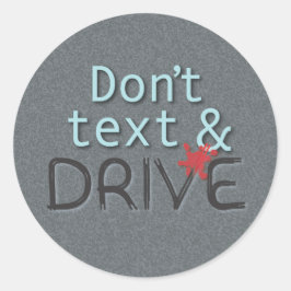 文字とドライブのシールなし ラウンドシール