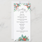 文字とホリーの冬エレガントの結婚式プログラム (裏面)