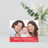 文字と写真とメリークリスマス シーズンポストカード (スタンド正面)