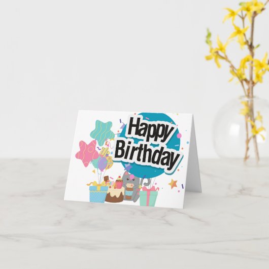 文字と写真の裏側かわいい子供の誕生日を追加 カード (黄色い花)