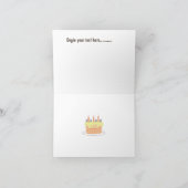 文字と写真の裏側かわいい子供の誕生日を追加 カード (内部)