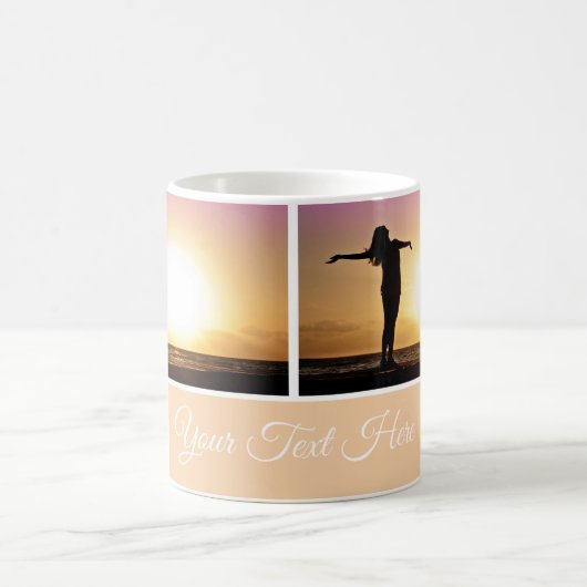 文字と写真の追加 コーヒーマグカップ (中央)