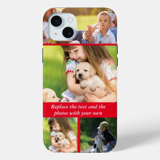 文字と写真を自分で置き換える Case-Mate iPhoneケース (裏面)