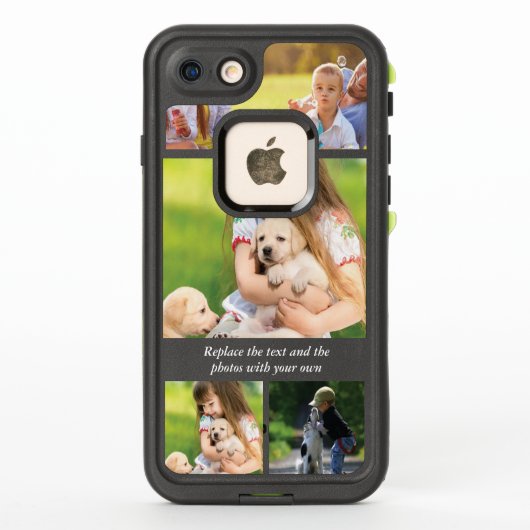 文字と写真を自分で置き換える LifeProof iPhoneケース (裏面)