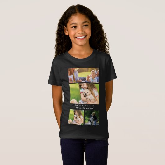 文字と写真を自分で置き換える Tシャツ (正面フル)