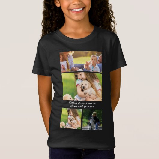 文字と写真を自分で置き換える Tシャツ (正面)