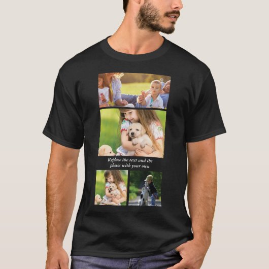 文字と写真を自分で置き換える Tシャツ (正面)